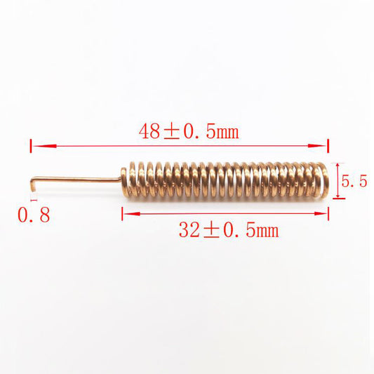 High Quality 433Mhz Spring Antenna 433.92MHZ Phosphor Copper 3DBI Induction Antenna Built-in Helical Security Smart Home Antenna
