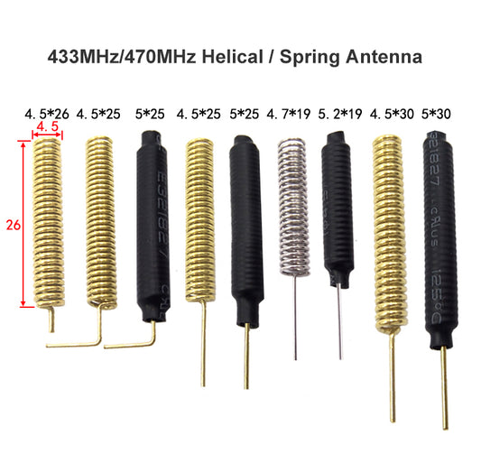 433.92mhz Spring Antenna Internal Spiral Antenna Wireless Transceiver Module Data Transmission 433MHz 470MHz Antenna