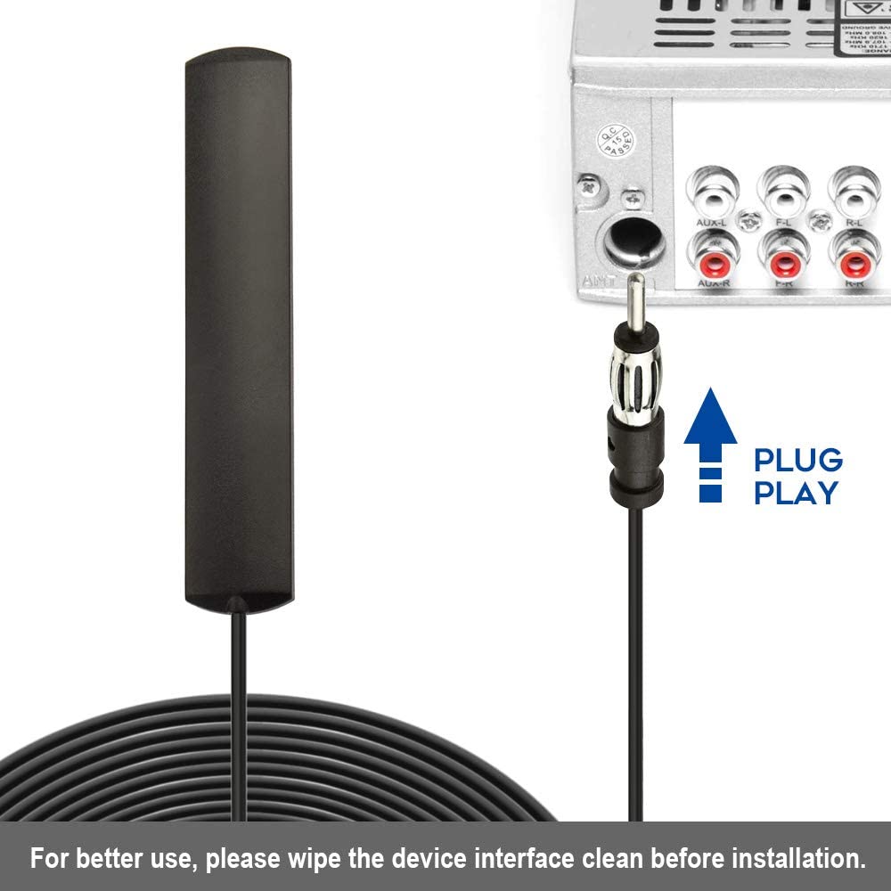 Car Stereo FM AM Radio Antenna Car Adhesive Mount Hidden Patch Antenna for Vehicle Truck SUV Car Stereo in Dash Head