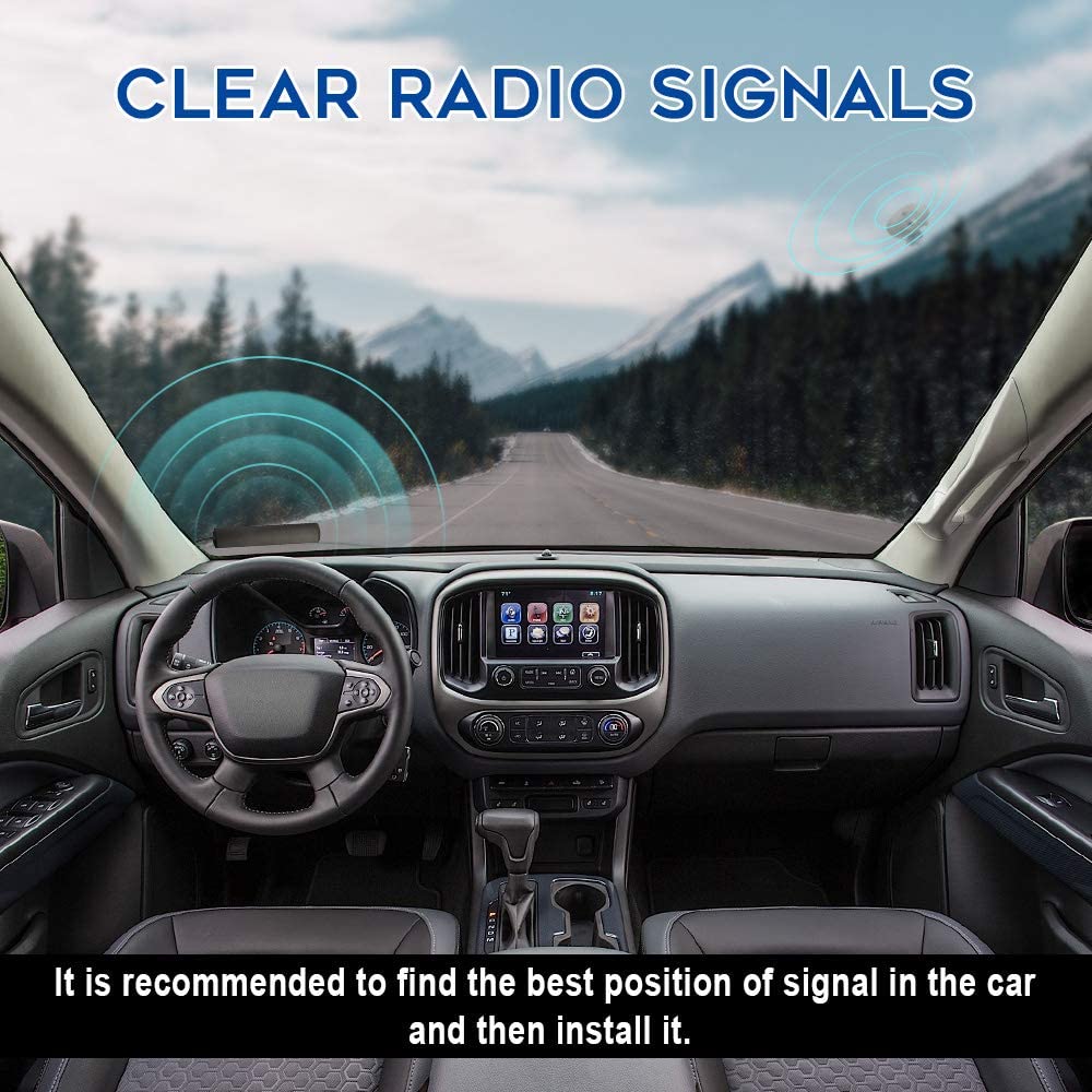 Car Stereo FM AM Radio Antenna Car Adhesive Mount Hidden Patch Antenna for Vehicle Truck SUV Car Stereo in Dash Head