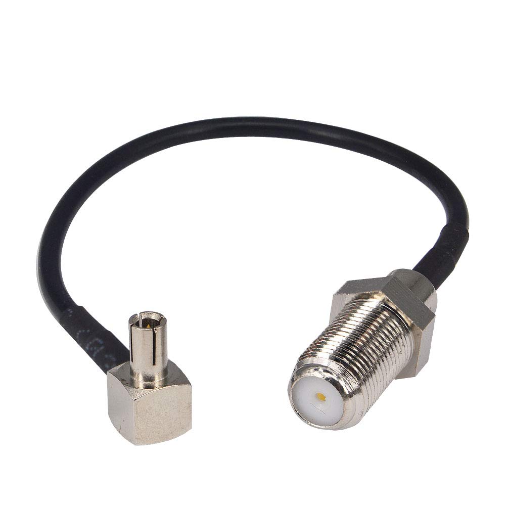 F Female Splitter Connector to TS9 Male RA RG174 RF Coaxial Cable for Wireless Antenna 20CM