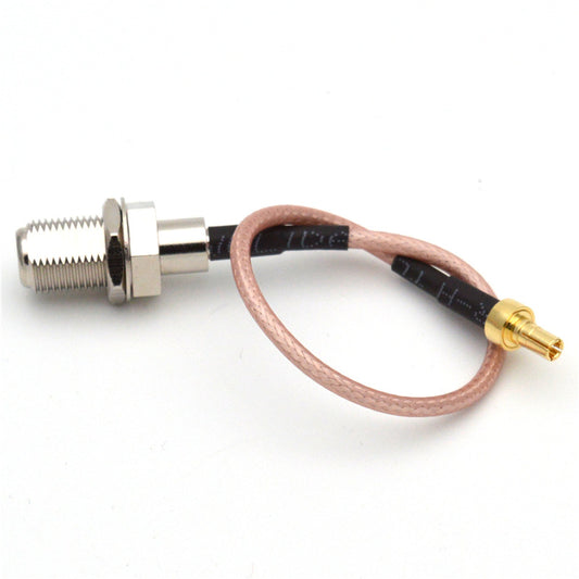 CRC9J/FK CRC9 Male to F female Nut Bulkhead Connector RG316 Pigtail Coaxial Cable 15cm