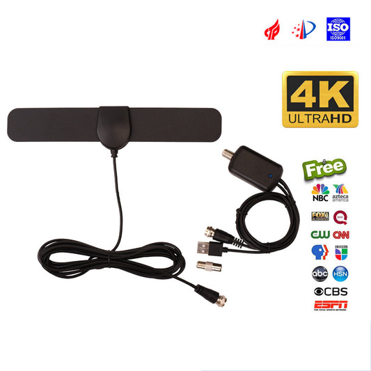 Black indoor HD digital TV antenna DVB-T2 film ground wave digital TV antenna