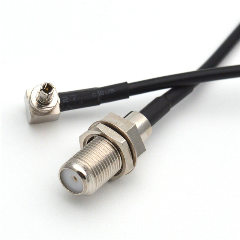CRC9JW/FK CRC9 Male Right Angle to F female Nut Bulkhead Connector RG174 Pigtail Coaxial Cable for Huawei Modem