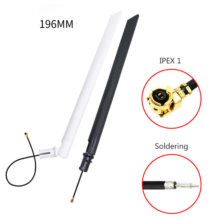 196mm 6dBi 2.4GHz 5G 5.8G External WiFi Dual Band Rubber Antenna RG1.13 Coaxial Cable Ipex Ufl Connector Wifi Router Antenna