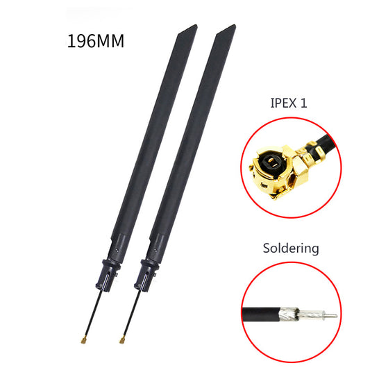 196mm 6dBi 2.4GHz 5G 5.8G External WiFi Dual Band Rubber Antenna RG1.13 Coaxial Cable Ipex Ufl Connector Wifi Router Antenna