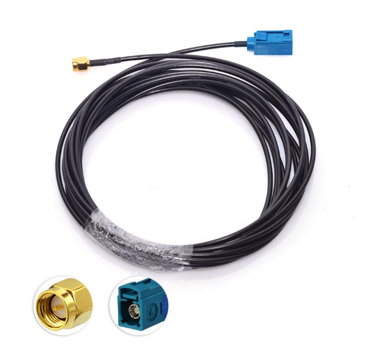 Rf Connector Fakra-C Female to SMA Male Flexible RG174 Cable for GPS Antenna