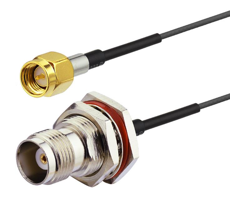 RG1.13 TNC Female to SMA Male Waterproof Coaxial Cable Extension Cable Adapter Cable Conversion Cable