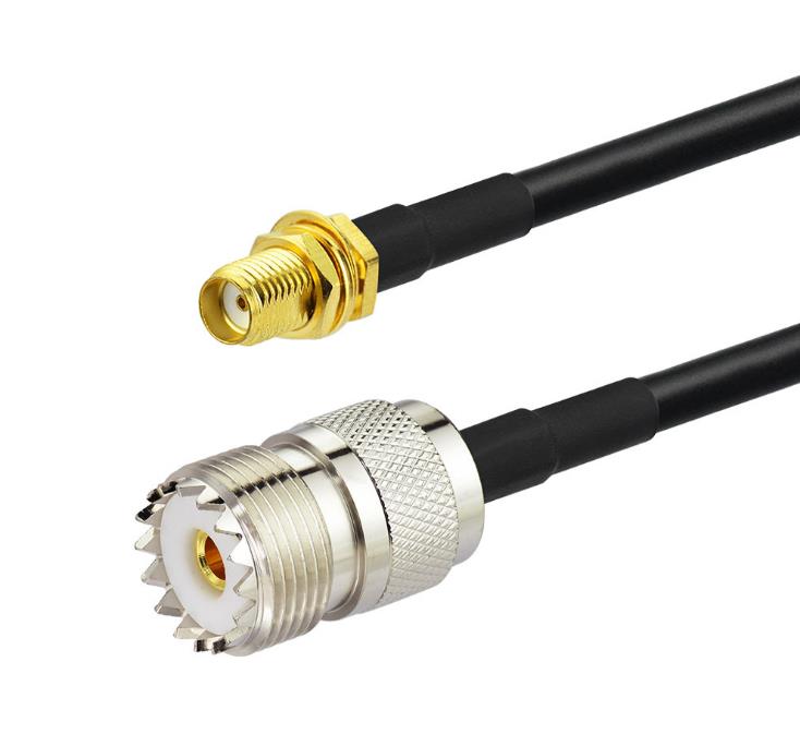UHF Female to SMA Female Routing Network Card Antenna RG58 Extension Cable Adapter Cable Conversion Cable