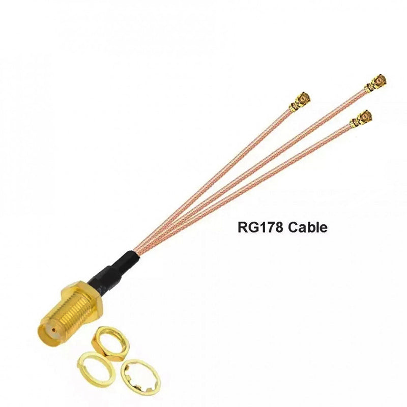 SMA Female to 3in1 MHF4 Connector RG178 Coaxial Cable