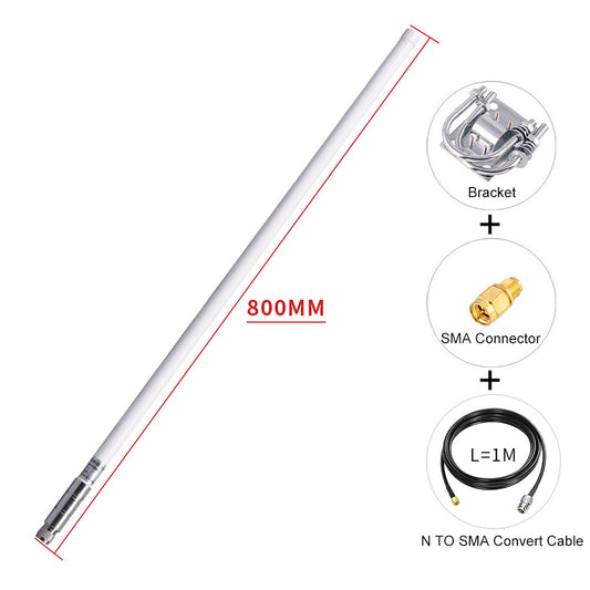 ISM 902-915MHz 840-870 MHz 8dBi Gain Omnidirectional FRP Antenna Waterproof Fiberglass Antenna