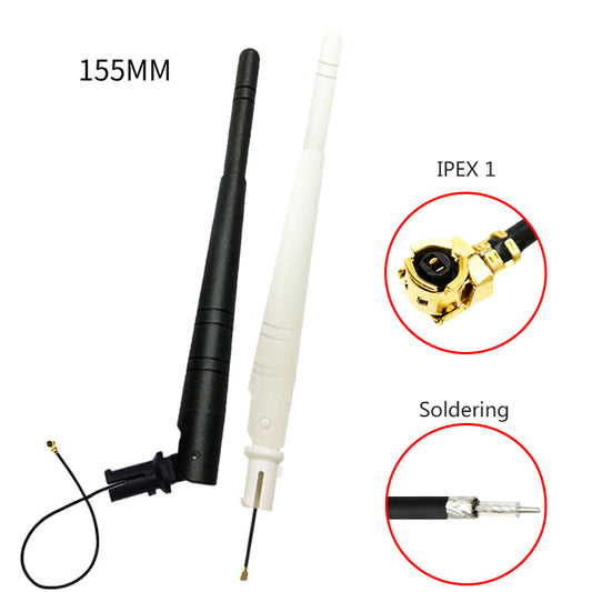 15.5CM 2400-2500Mhz 4900-5900MHz 5dbi 15cm RG1.13 Cable Ipex Omni 2.4G 5.8G Dual Frequence Whip Antenna Wifi