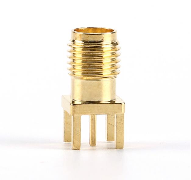SMA Female Jack Solder Nut Edge PCB Clip Straight Mount Gold Plated RF SMA Connector Receptacle Solder