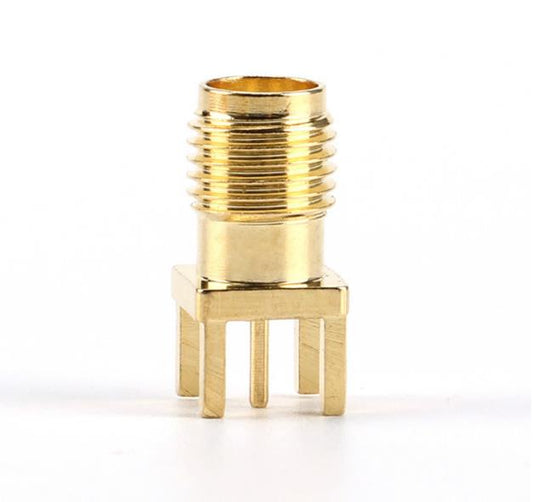 SMA Female Jack Solder Nut Edge PCB Clip Straight Mount Gold Plated RF SMA Connector Receptacle Solder