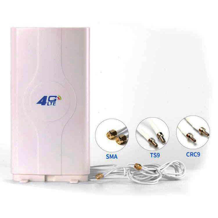 2G 3G 4G LTE Indoor Mobile Antenna 1710-2700MHz Router Booster Mimo Panel Antenna with 2 meters cable 2*SMA/2*TS9/2*CRC9