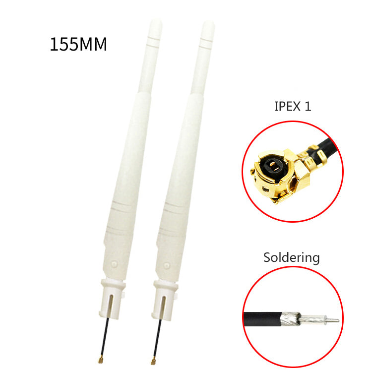 15.5CM 2400-2500Mhz 4900-5900MHz 5dbi 15cm RG1.13 Cable Ipex Omni 2.4G 5.8G Dual Frequence Whip Antenna Wifi
