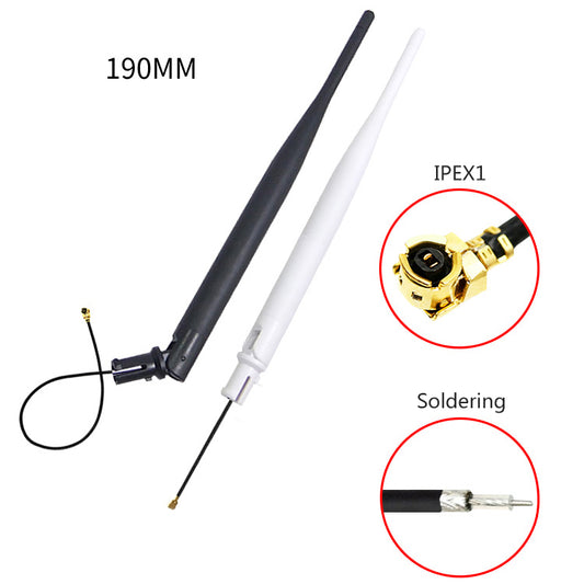 19CM 2400-2500Mhz 4900-5900MHz 5dbi 15cm RG1.13 Cable Ipex Omni 2.4G 5.8G Dual Frequence Whip Antenna Wifi