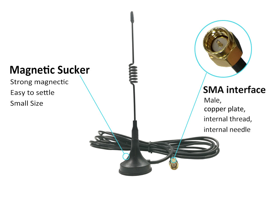 433 MHz GSM SMA Male Connector Magnetic Base Radio Signal Wireless Repeater 433Mhz Antenna