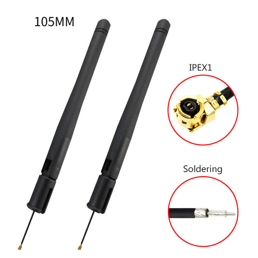 105mm 3dBi 2.4GHz 2.4G 5.8G WiFi Dual Band Rubber Antenna External WIFI With RG1.13 Coaxial Cable Ipex Connectors