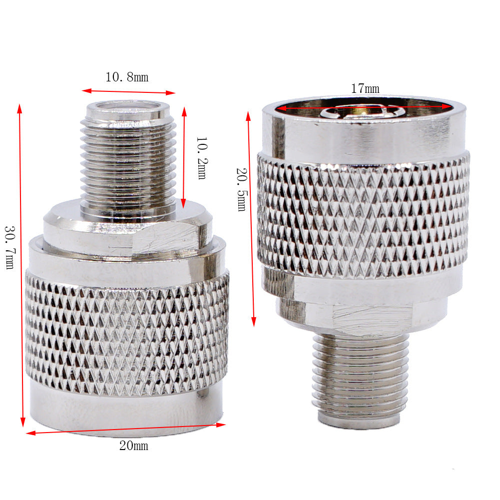 N-J to F-K Coaxial Adapter Connector RF Adapter N Male to F Female for Antenna, Analyzer, Router, Booster Systems