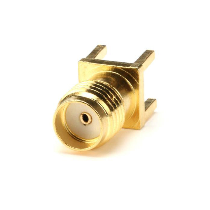 SMA Female Jack Solder Nut Edge PCB Clip Straight Mount Gold Plated RF SMA Connector Receptacle Solder