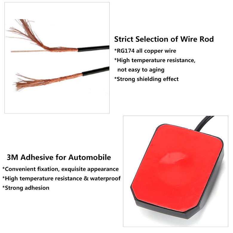 GPS Active Ceramic Tachograph Electronic Dog / Radar Eye / Strong Right Angle MCX Connector GPS Antenna