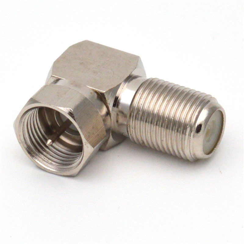 Copper Nickel Plating Right Angle 90degree Coaxial RF F male to F Female F-JKW Connector