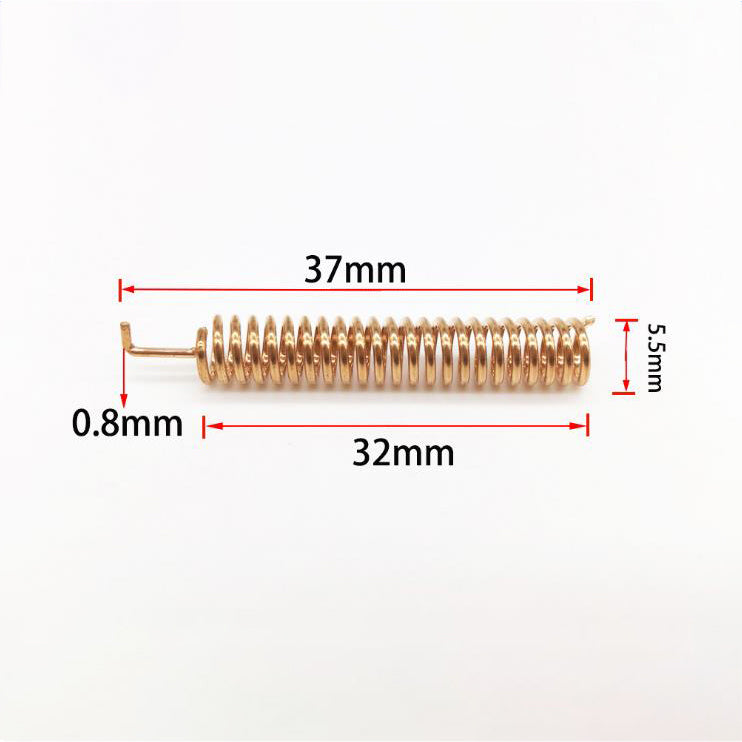 High Gain 433Mhz Helical Metal Antenna 2DBI 433.92Mhz Copper Set-top Box Internal Spring Antenna