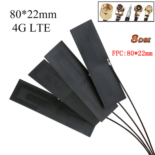 80*22mm GSM GPRS 2G 3G 4G LTE IPEX U.FL/Soldering/IPEX3/MHF4/SMA Connector FPC Antenna