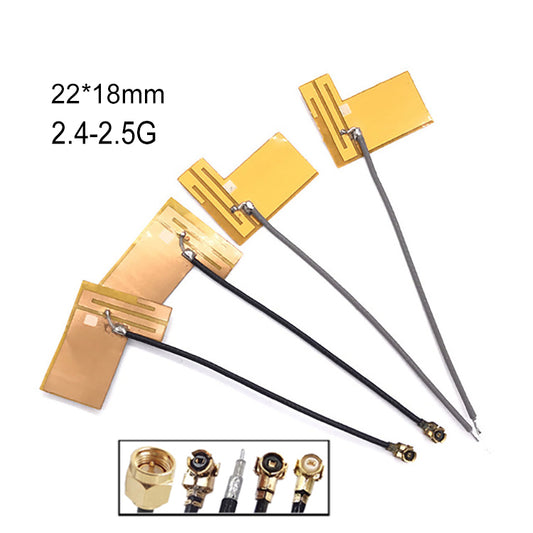22*18mm 2.4G Yellow Film Antenna WIFI Bluetooth Soft Antenna IPX IPEX1 UFL Omnidirectional Flexible Internal FPC Antenna