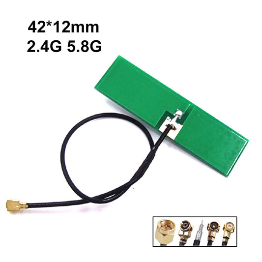42*12mm 2.4g Built-in Wifi Wireless Router PCB Antenna 5G 5.8G Omnidirectional High-Gain Green PCB Antenna