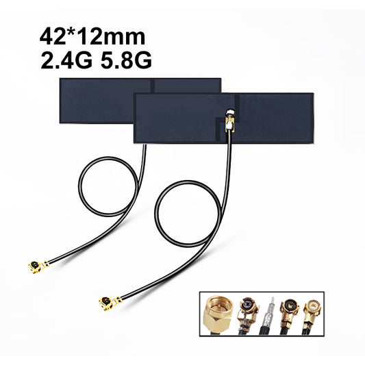 42*12mm Wifi 2.4g 5.8g Flexible Soft PCB Antenna ZigBee Wireless Module IPEX4 MHF4 Patch Antenna FPC Antenna for Mini Cards Tablet