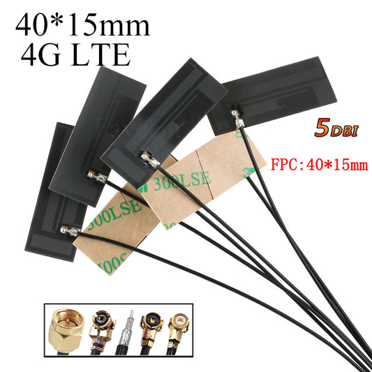 40*15mm GSM 2G 3G 4G CDMA WCDMA LTE U.FL Connector RG1.13 FPC Softboard Antenna