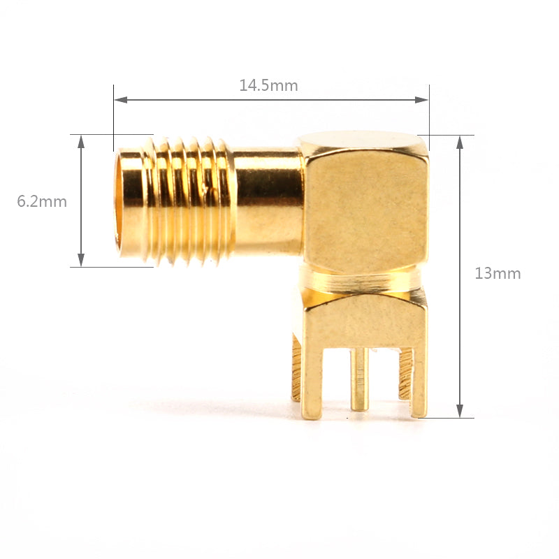 Right Angle 90 Degree ( SMA-KWE ) PCB Mount Connector RF Adapter SMA Female Thru Hole plug Connector