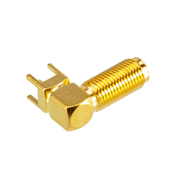 SMA Female Thru Hole PCB Mount Bulkhead Right Angle 20mm Long Version SMA RF Connector