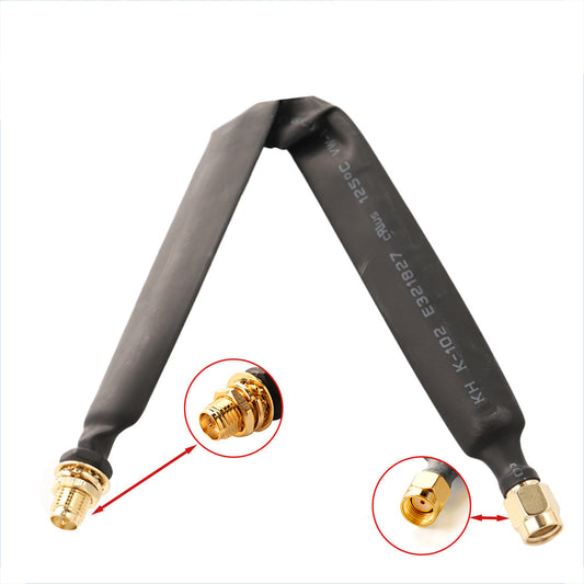 RP-SMA male to RP-SMA female pin high temperature resistance low loss through wall transfer line flat folding extension cable