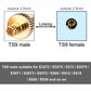 Goldplated SMAK-TS9J Adapter SMA Female Plug to TS9 Male Plug RF Coaxial Connector