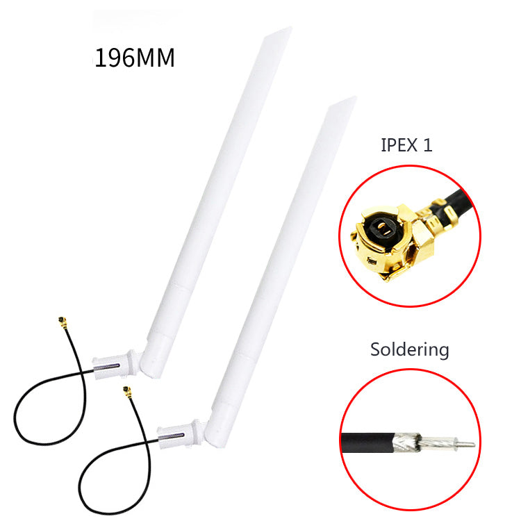 196mm 6dBi 2.4GHz 5G 5.8G External WiFi Dual Band Rubber Antenna RG1.13 Coaxial Cable Ipex Ufl Connector Wifi Router Antenna