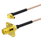 90Degree MMCX Male to RP-SMA Female Square Plate Four Hole RG316 Extension Coaxial Cable Adapter Conversion Cable