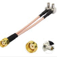RP-SMA Male to Dual TS9 Male Right Angle Low Loss RG316 Coaxial Cable for GSM CDMA 3G 4G GPS WIFI DAB Ham Radio TV Antenna