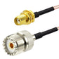 UHF Female to SMA Female Routing Network Card Antenna RG316 Extension Cable Adapter Cable Conversion Cable