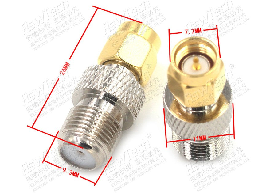 Coaxial RF adapter Copper RF Converter SMA J to F K SMA Male to F Type Female Connector