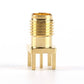 SMA Female Jack Solder Nut Edge PCB Clip Straight Mount Gold Plated RF SMA Connector Receptacle Solder