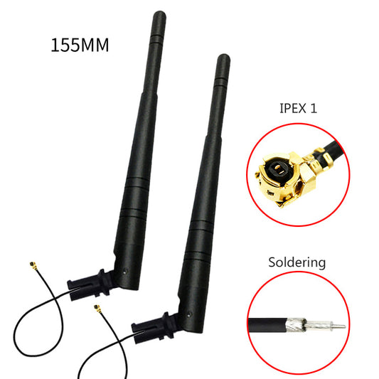 15.5CM 2400-2500Mhz 4900-5900MHz 5dbi 15cm RG1.13 Cable Ipex Omni 2.4G 5.8G Dual Frequence Whip Antenna Wifi