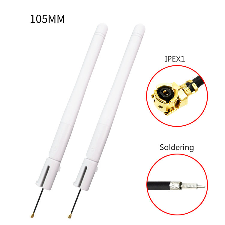 105mm 3dBi 2.4GHz 2.4G 5.8G WiFi Dual Band Rubber Antenna External WIFI With RG1.13 Coaxial Cable Ipex Connectors