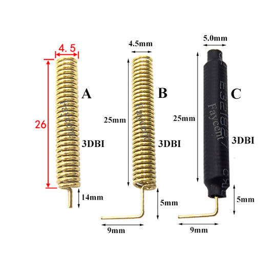 433.92mhz Spring Antenna Internal Spiral Antenna Wireless Transceiver Module Data Transmission 433MHz 470MHz Antenna