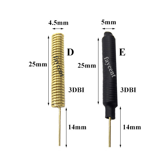 433.92mhz Spring Antenna Internal Spiral Antenna Wireless Transceiver Module Data Transmission 433MHz 470MHz Antenna