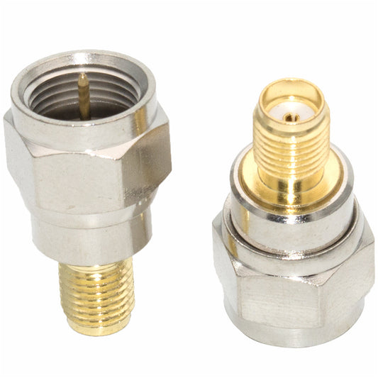 Copper F Type Male Plug To SMA Female Straight RF Coaxial Adapter Connector F-J to SMA-K Connector