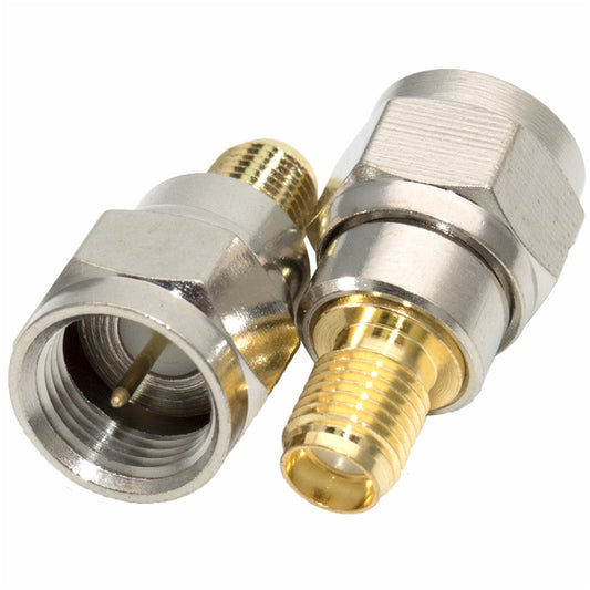 Copper F Type Male Plug To SMA Female Straight RF Coaxial Adapter Connector F-J to SMA-K Connector