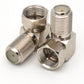 Copper Nickel Plating Right Angle 90degree Coaxial RF F male to F Female F-JKW Connector